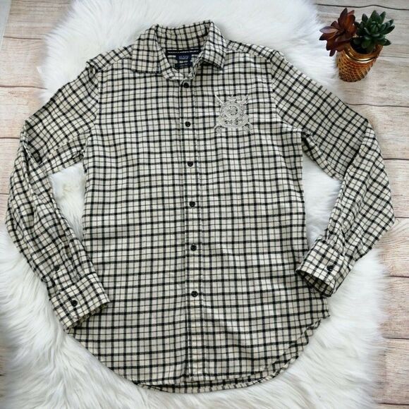 Vintage Ralph Lauren Sport Ski Plaid Ski Button-Up Shirt Size 10 - Picture 6 of 6